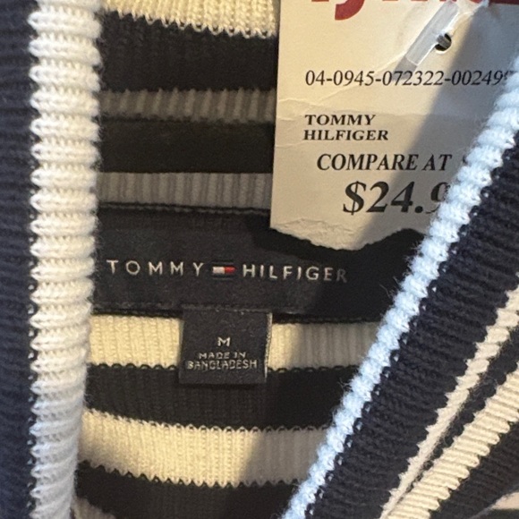 Women’s Tommy Hilfiger Navy and White Turtleneck Sweater - Picture 2 of 3